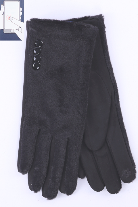 Перчатки жен. LuMeiJia MB-03 мех/сенсор