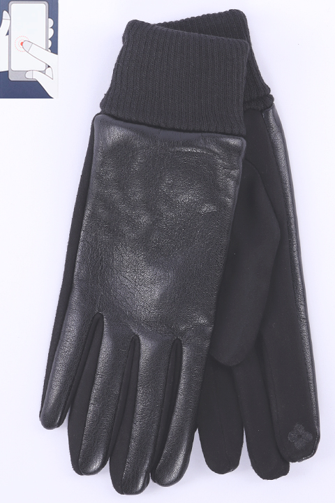 Перчатки жен. Снег 01 иск.кожа/сенсор