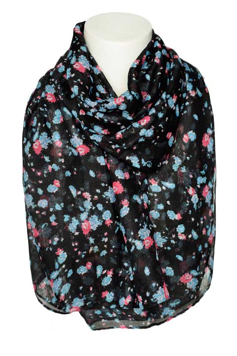 Палантин 1520 Цветочный узор