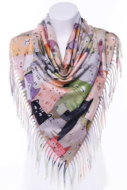 Платок CY2593-1 Кошки