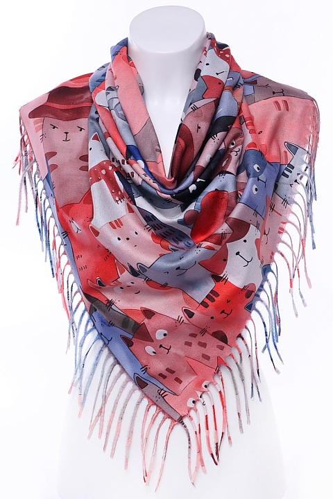 Платок CY2593-1 Кошки