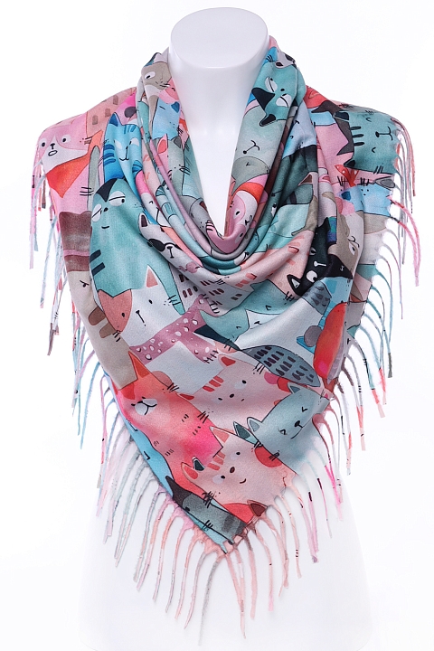 Платок CY2593-1 Кошки