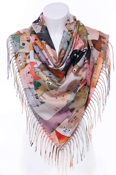 Платок CY2593-1 Кошки