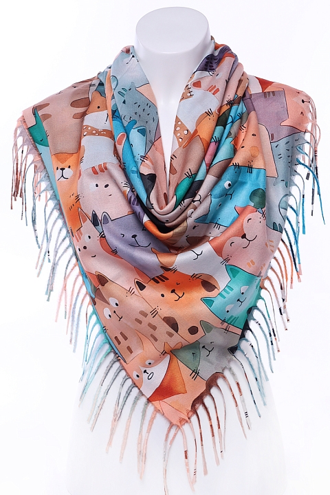 Платок CY2593-1 Кошки