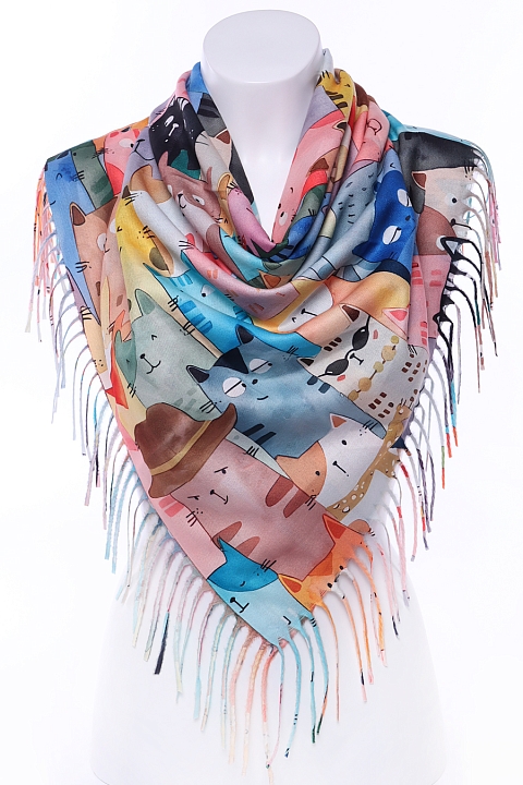 Платок CY2593-1 Кошки