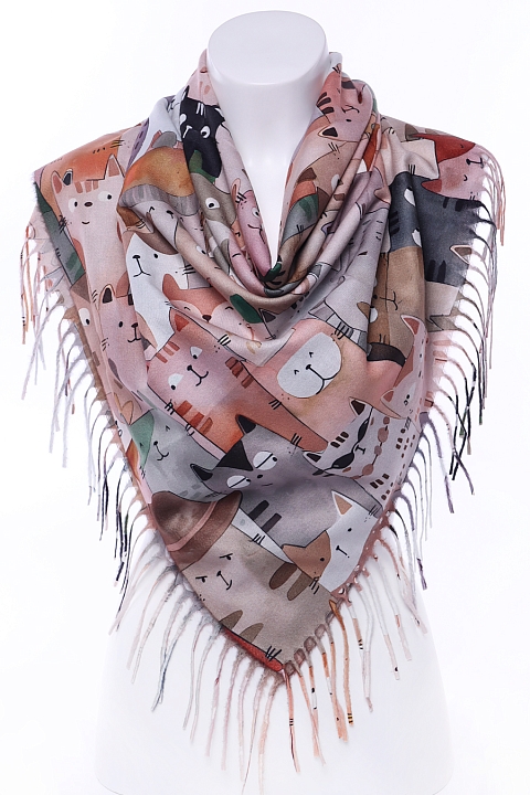 Платок CY2593-1 Кошки